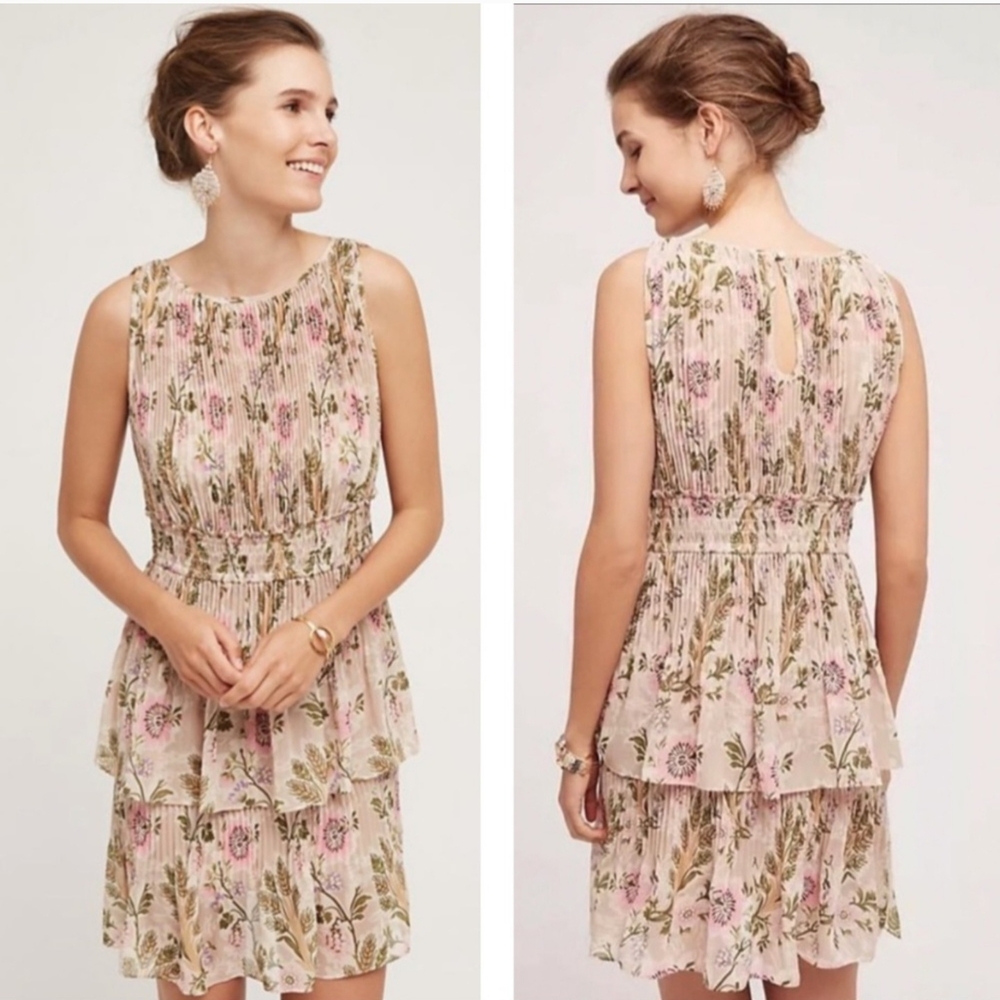 Floral Pink Sleeveless Dress